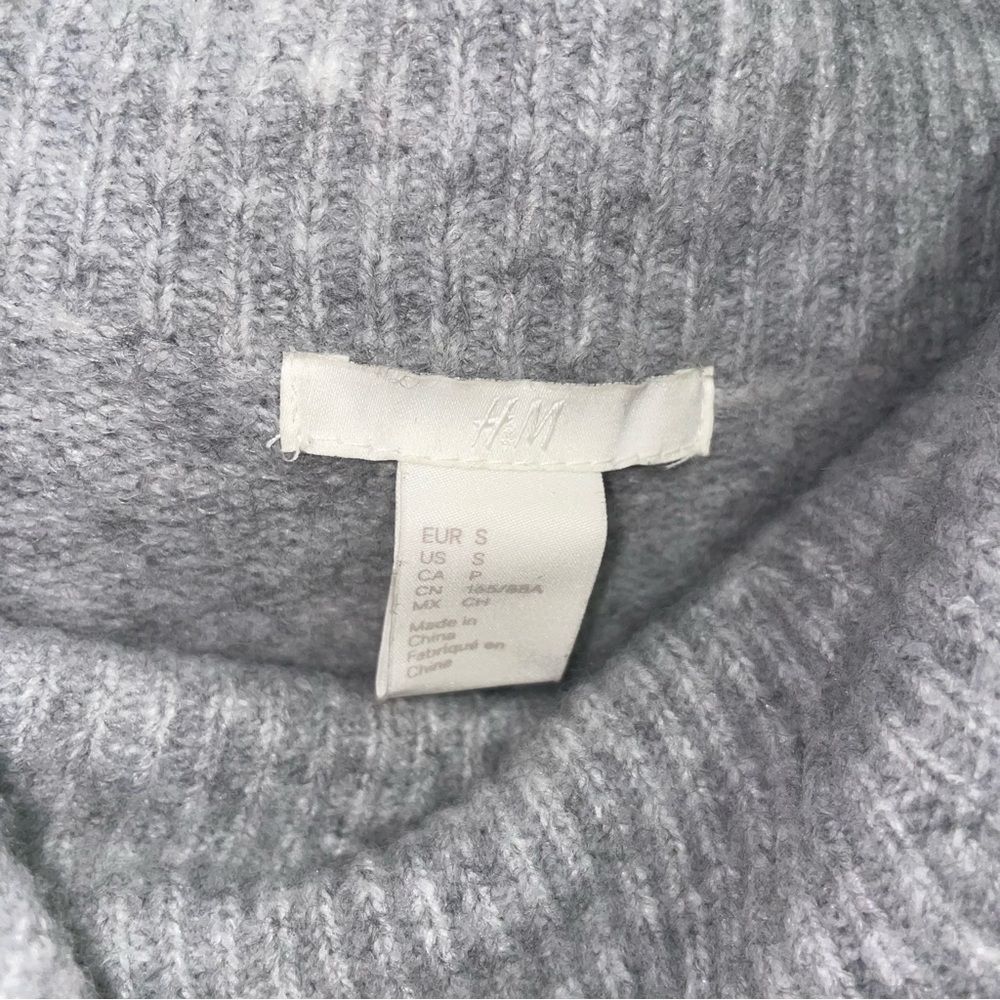 H&M Off Shoulder Cowl Neck Sweater Women S Oversized Cozy Wool Normcore Preppy - Picture 4 of 8